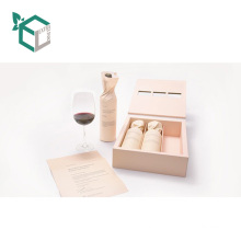 Heißer Verkauf High End Benutzerdefinierte Logo Karton 3 Flaschen Wein Champagner Geschenk Verpackung Magnetischen Box Set